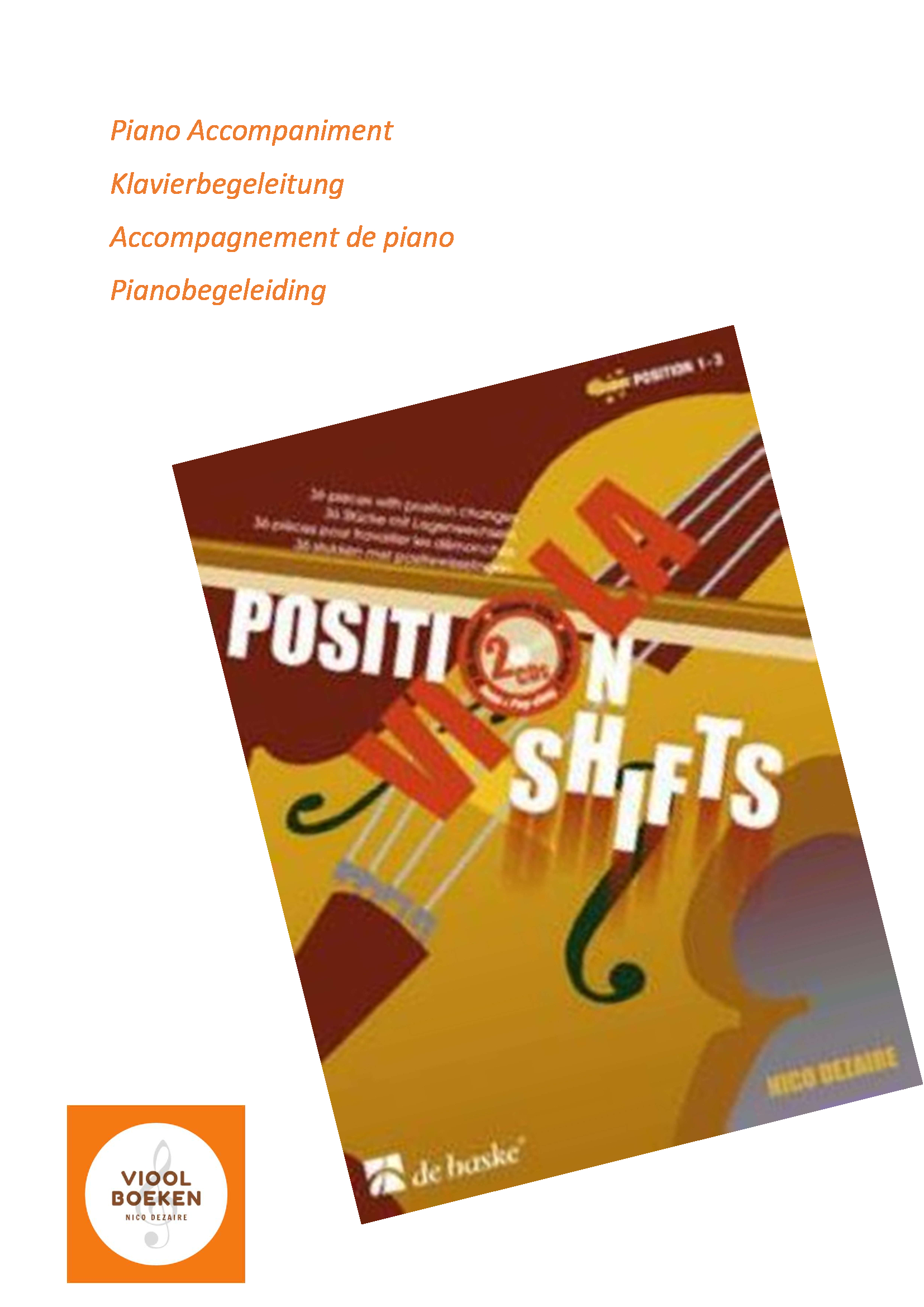 Viola Position Shifts Piano Accompaniment (e-book)